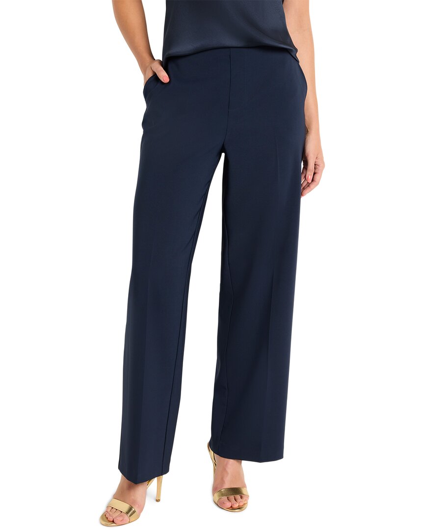 Nic + Zoe Nic+zoe Stretch Suiting Lenox Wide Leg Pants In Blue