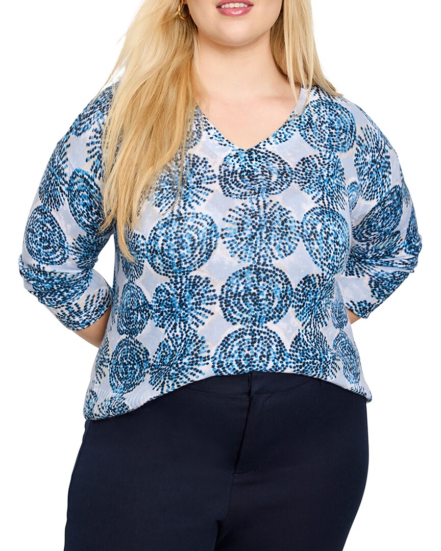 Nic + Zoe Nic+zoe Sand Dollar Supersoft Sweater In Blue