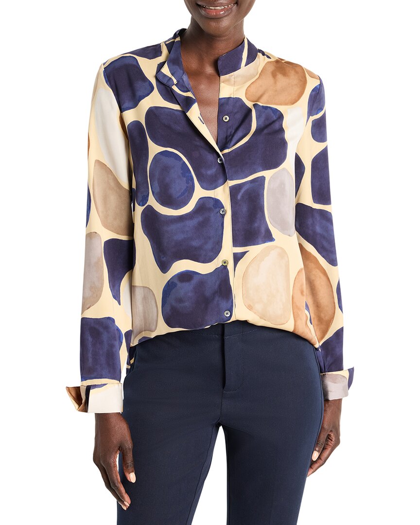 Nic + Zoe Playful Pebble Blouse In Neutral Multi In Multi