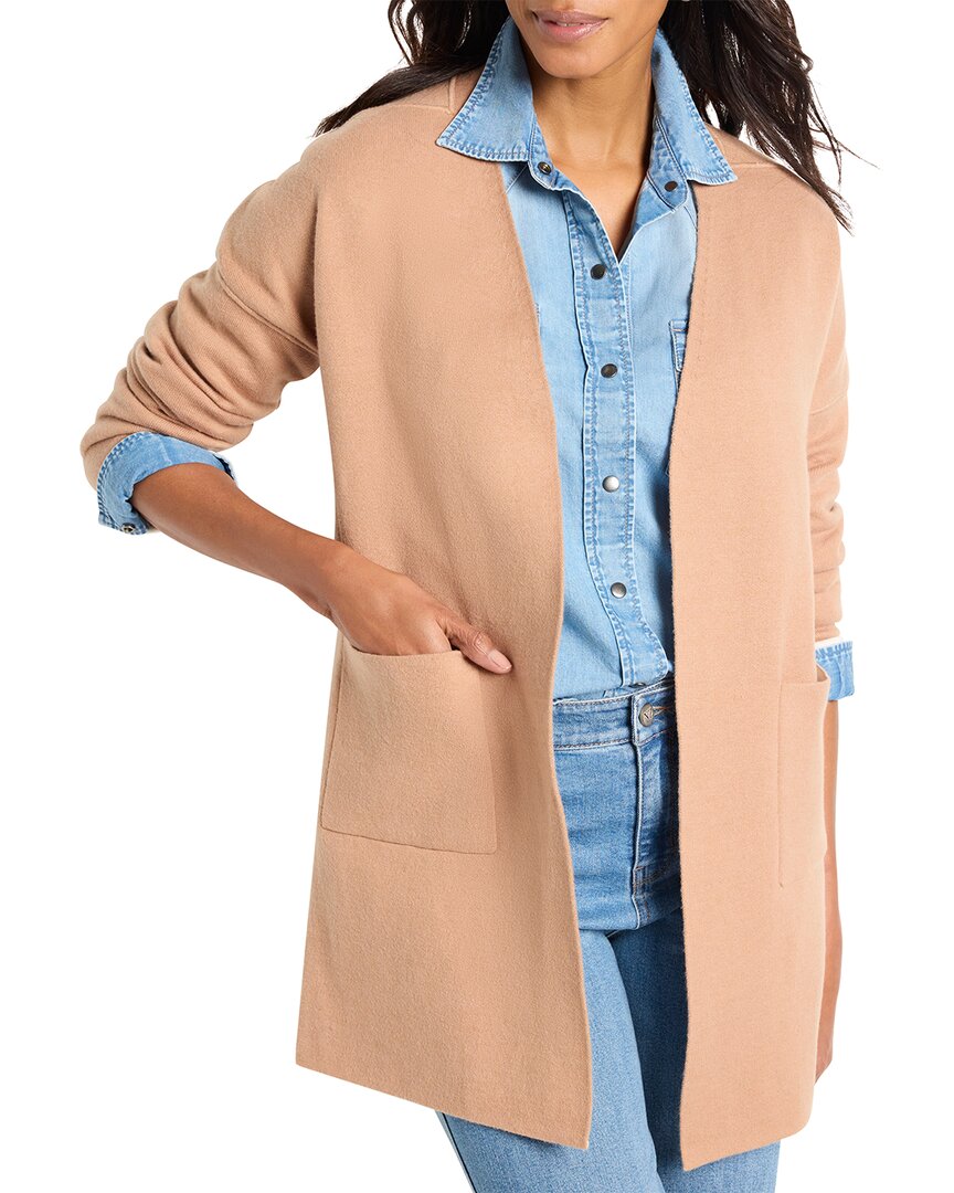 Nic + Zoe Sunset Breeze Reversible Knit Jacket In Neutral