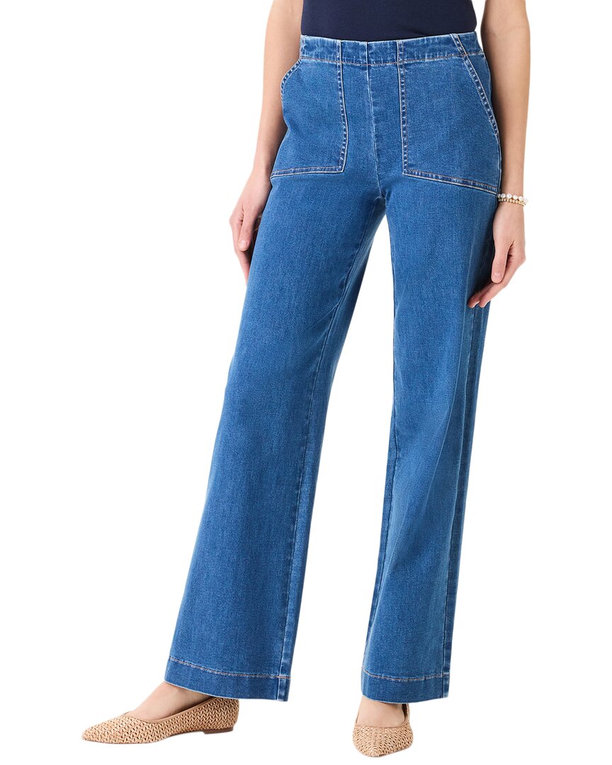Nic + Zoe Nic+zoe All Day Wide Leg Jean In Blue