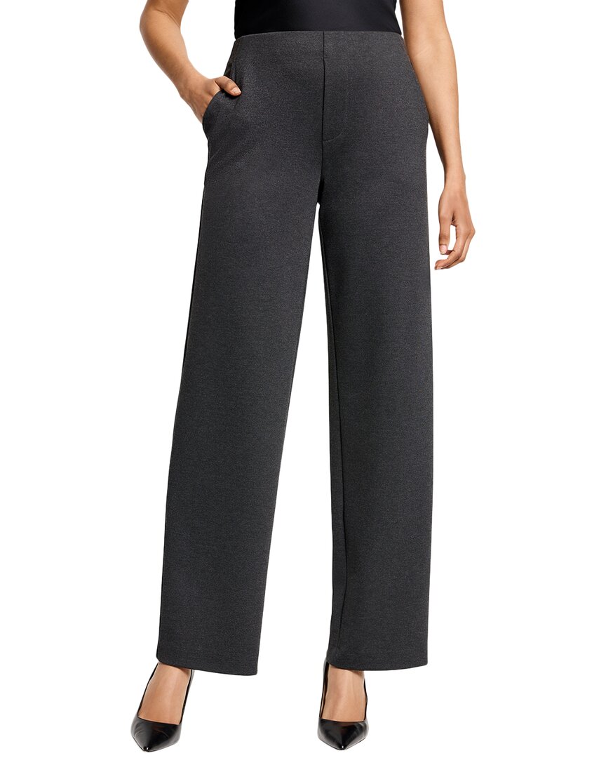 Nic + Zoe Nic+zoe Drapey Ponte Wide Leg Ankle Pant In Gray