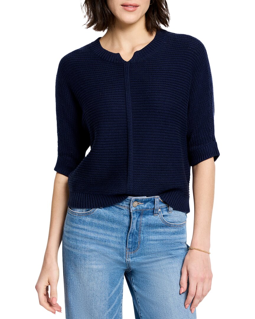 Nic + Zoe Nic+zoe Petite Easy Texture Sweater In Blue