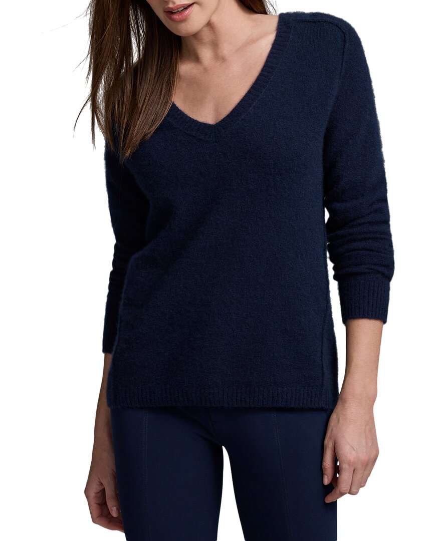 Nic + Zoe Nic+zoe Luxe Cashmere V-neck Sweater In Blue