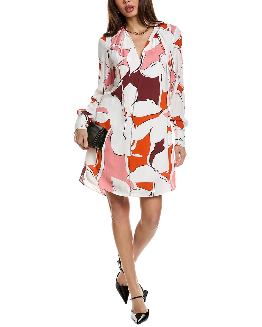 Reiss Tanya Abstract-print Woven Mini Dress In Multi
