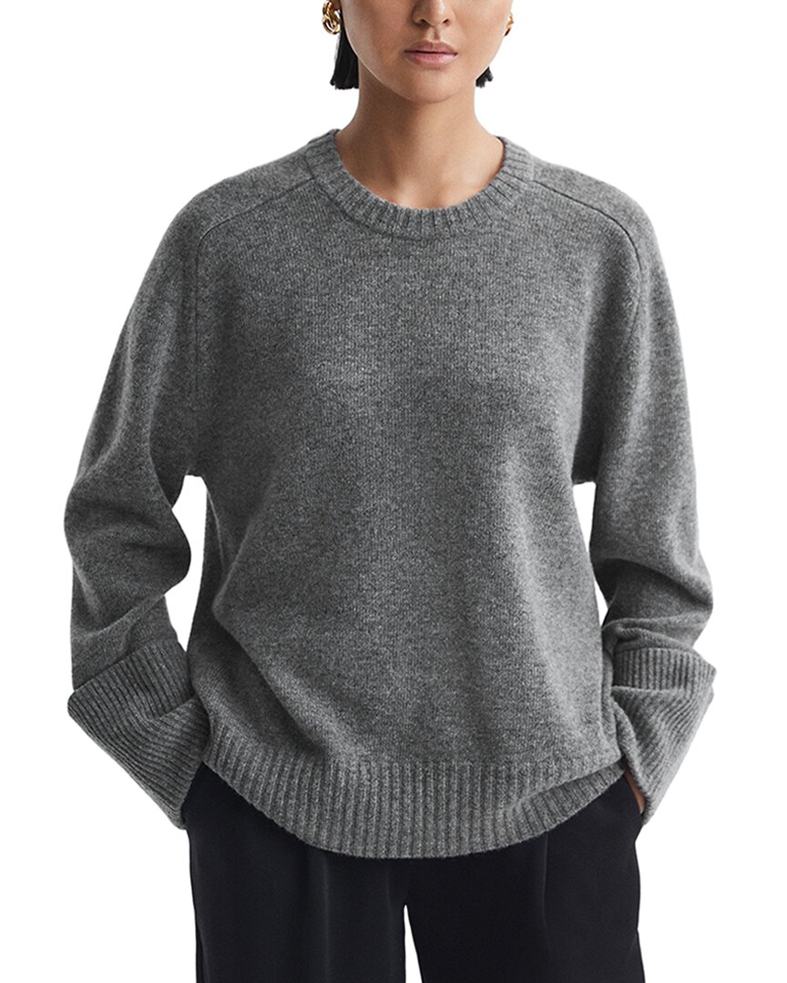 Reiss Laura Crewneck Wool & Cashmere Sweater In Gray