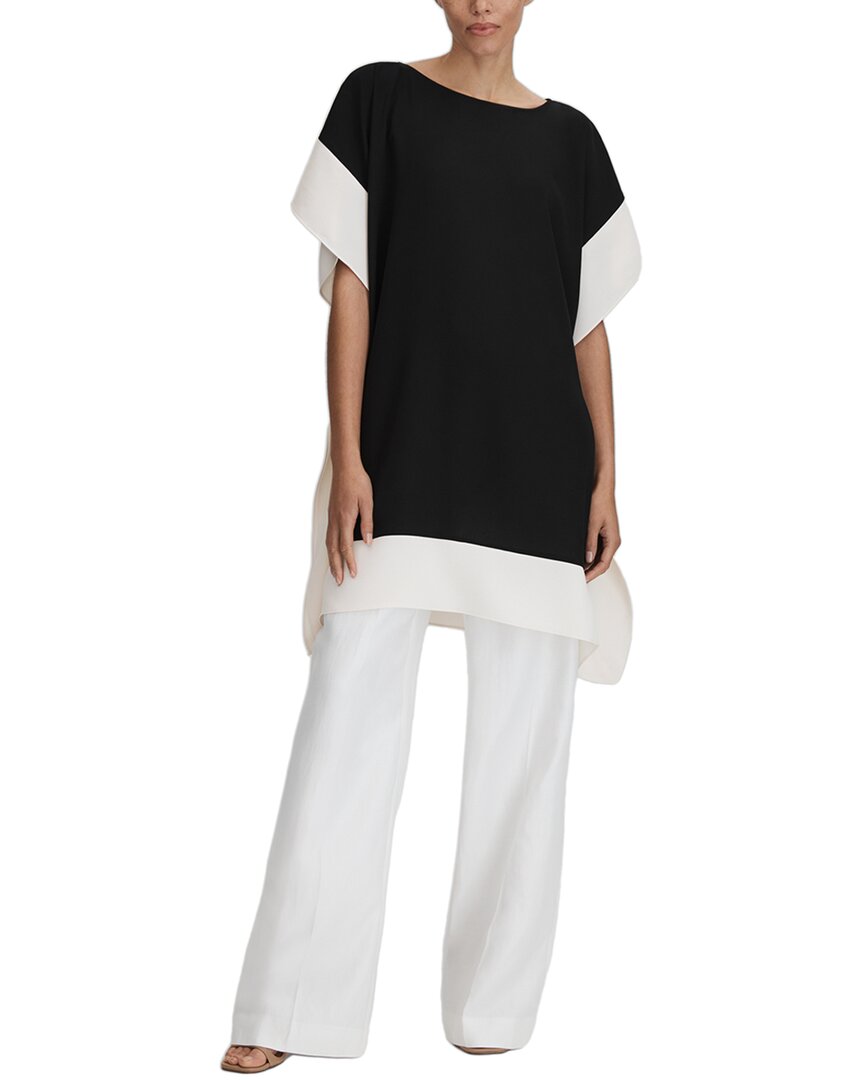 Reiss Alani Colorblock Tunic In Black