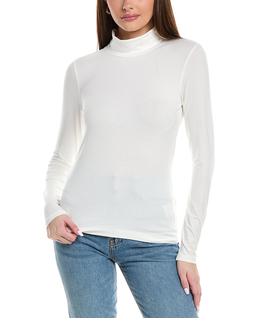 Reiss Piper Turtle Neck Fitted Top In White