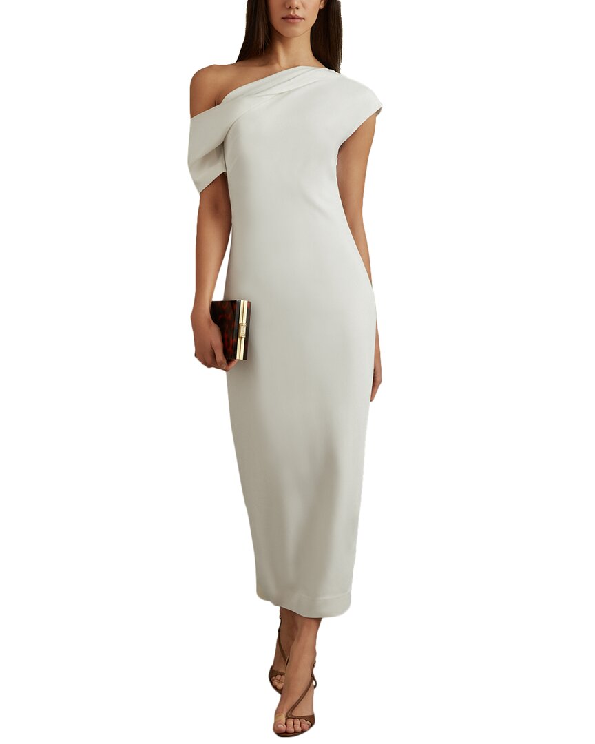 Reiss Laurey Drape Body-con Dress In White