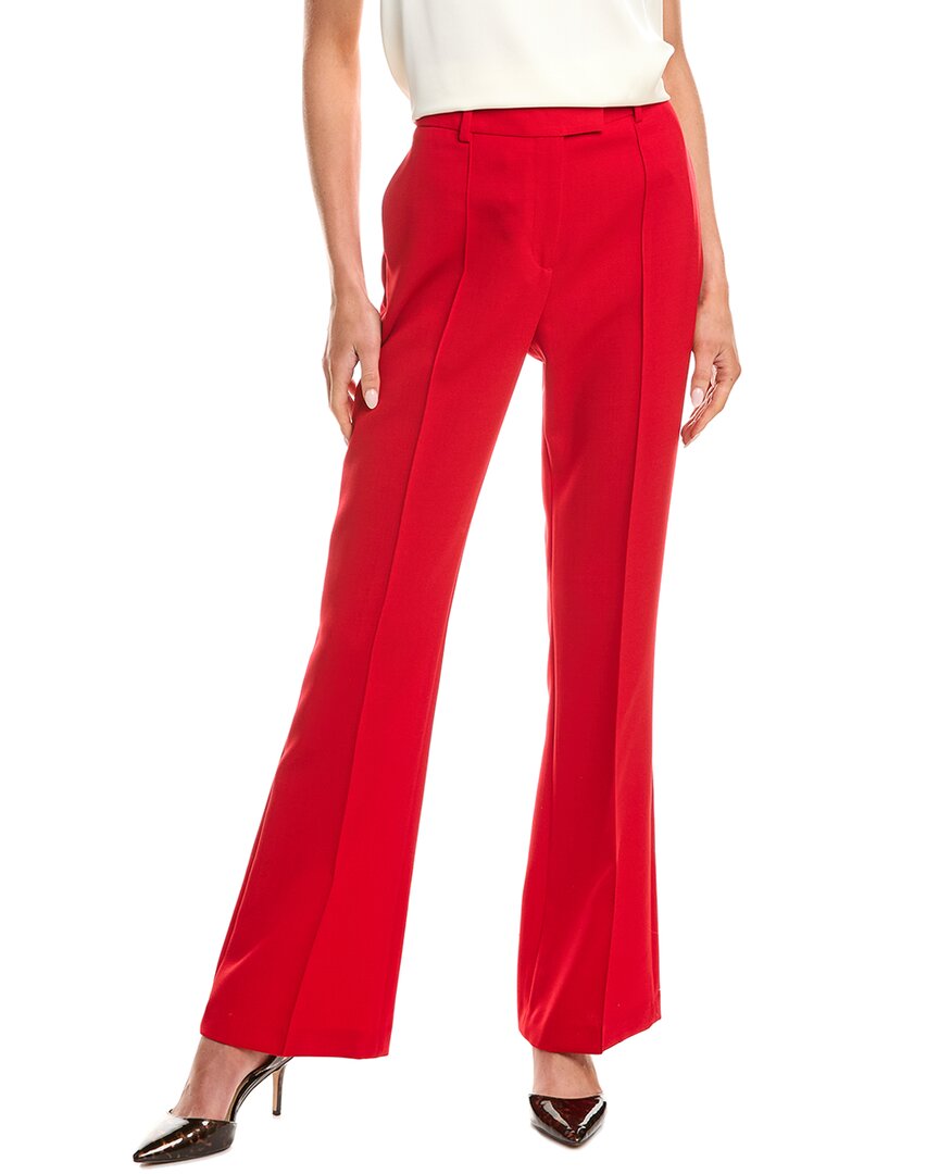 Reiss Nrd Millie Wool-blend Flare Trouser In Red