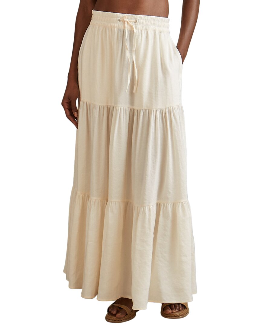 Reiss Tammy Drawstring Maxi Skirt In Neutral