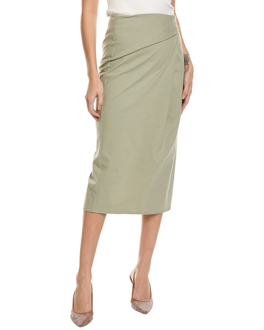 Reiss Nadia Wrap Midi Skirt In Green
