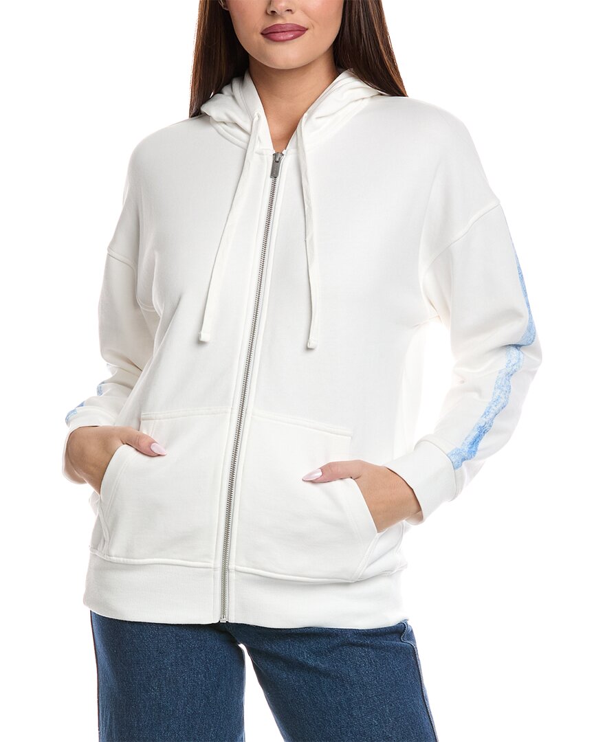Splendid Zip Hoodie In White