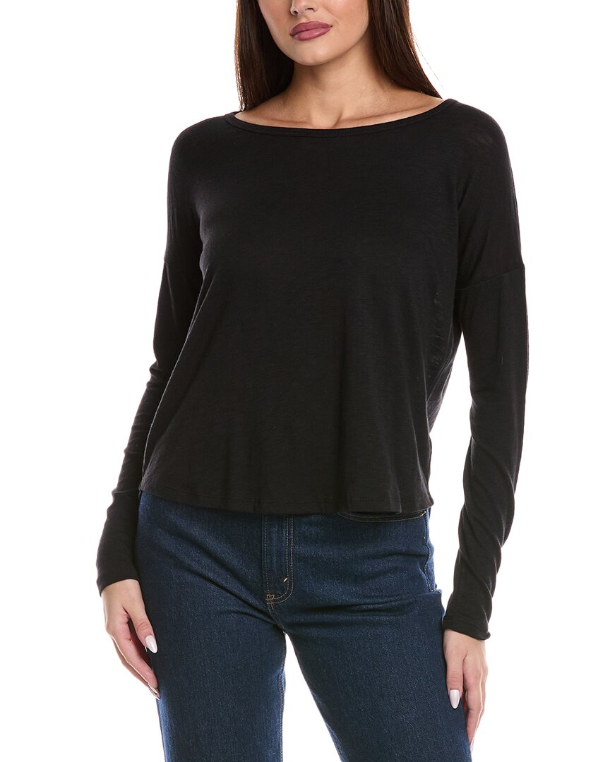 Splendid Zander Slub Top In Black