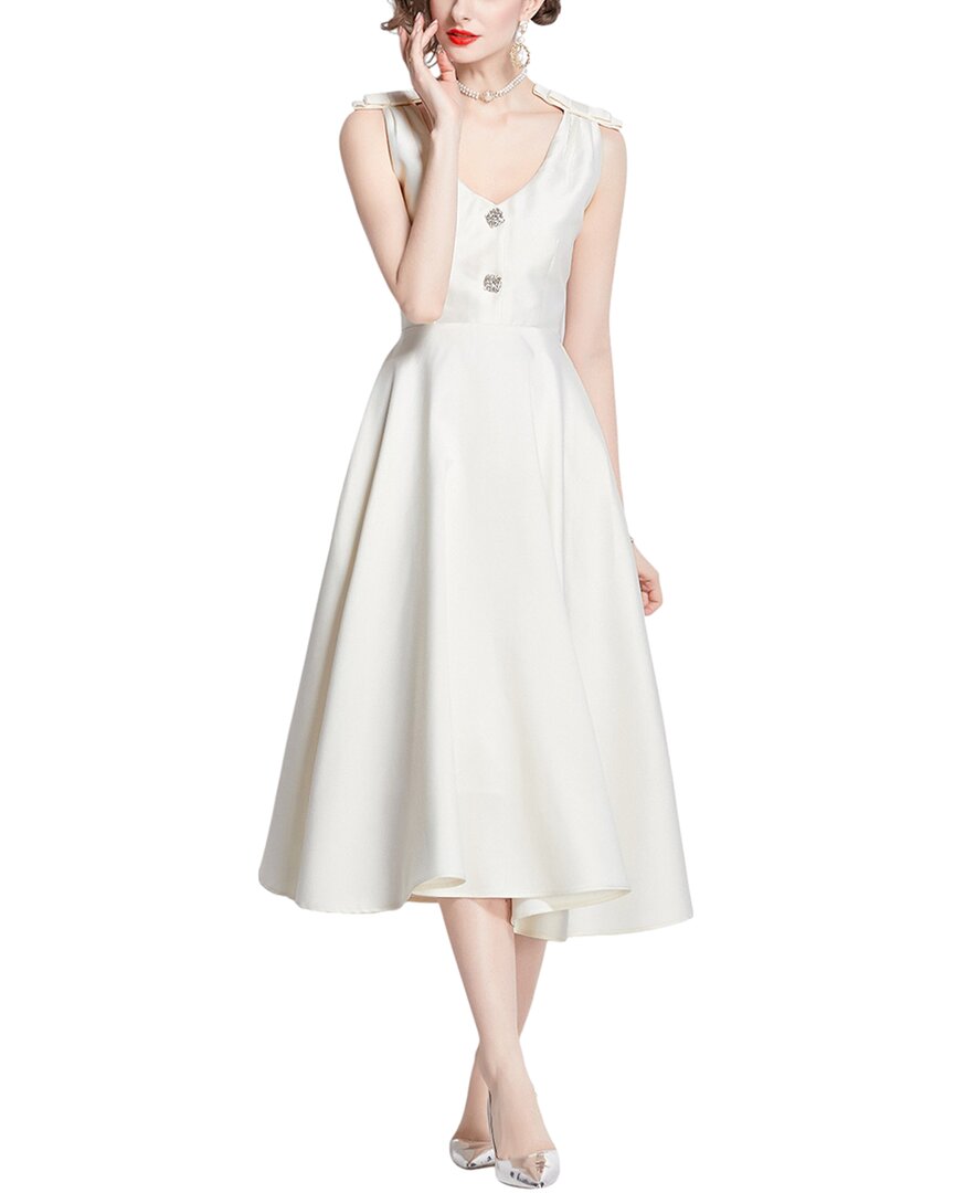 Dza Midi Dress In White