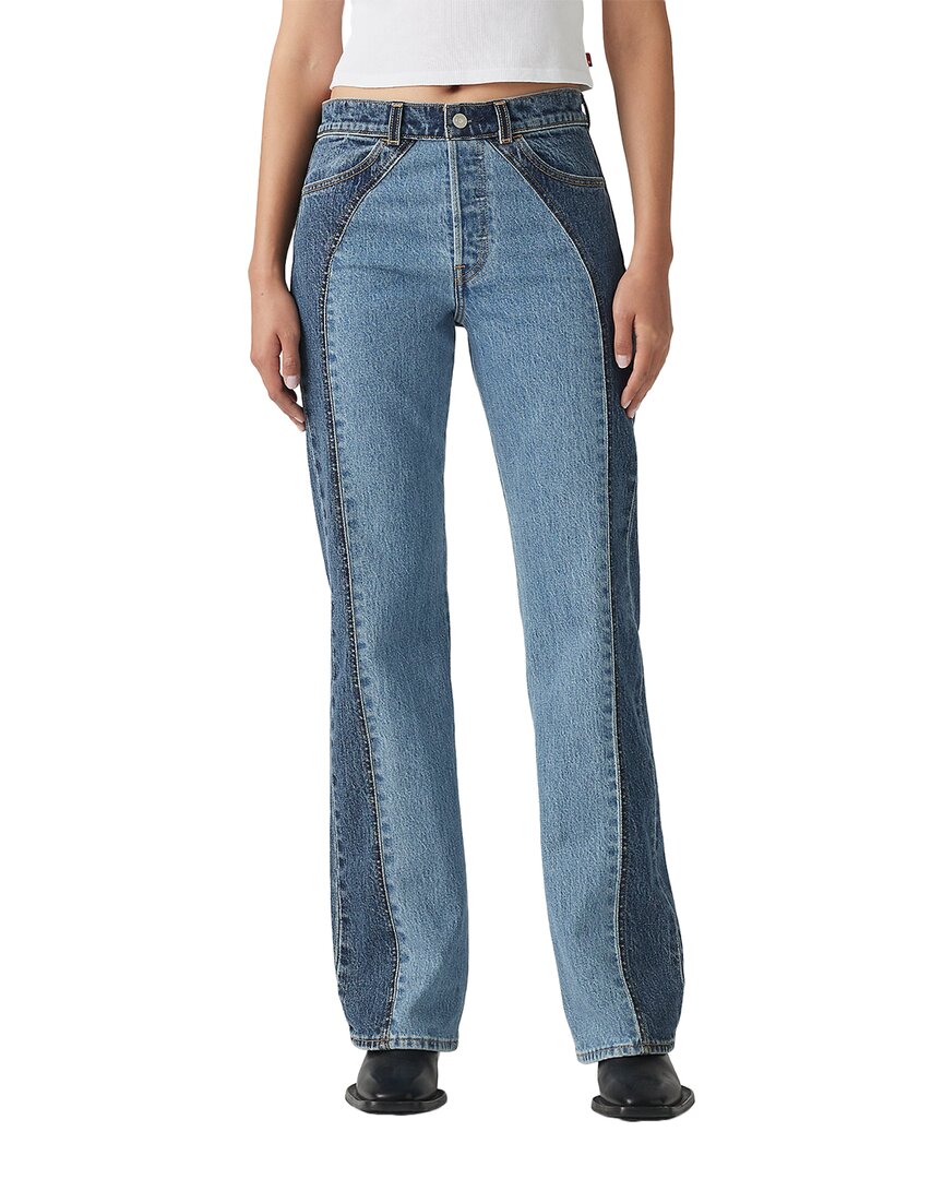 Levi's Wedgie Boot Western Practically Pieced Boot Cut Jean In Blue