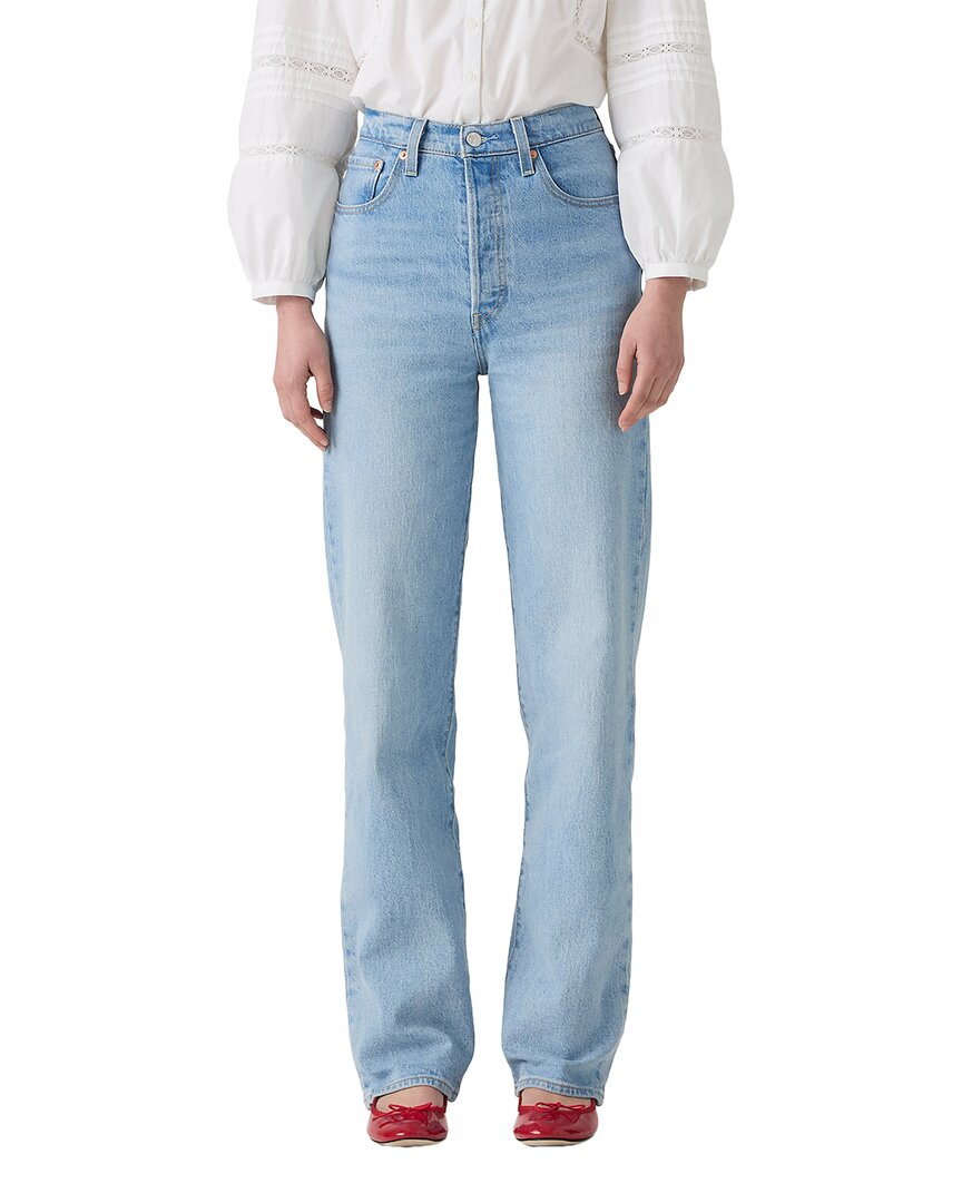 Levi's Ribcage Full Length Samba Tango Light Straight Jean In Blue