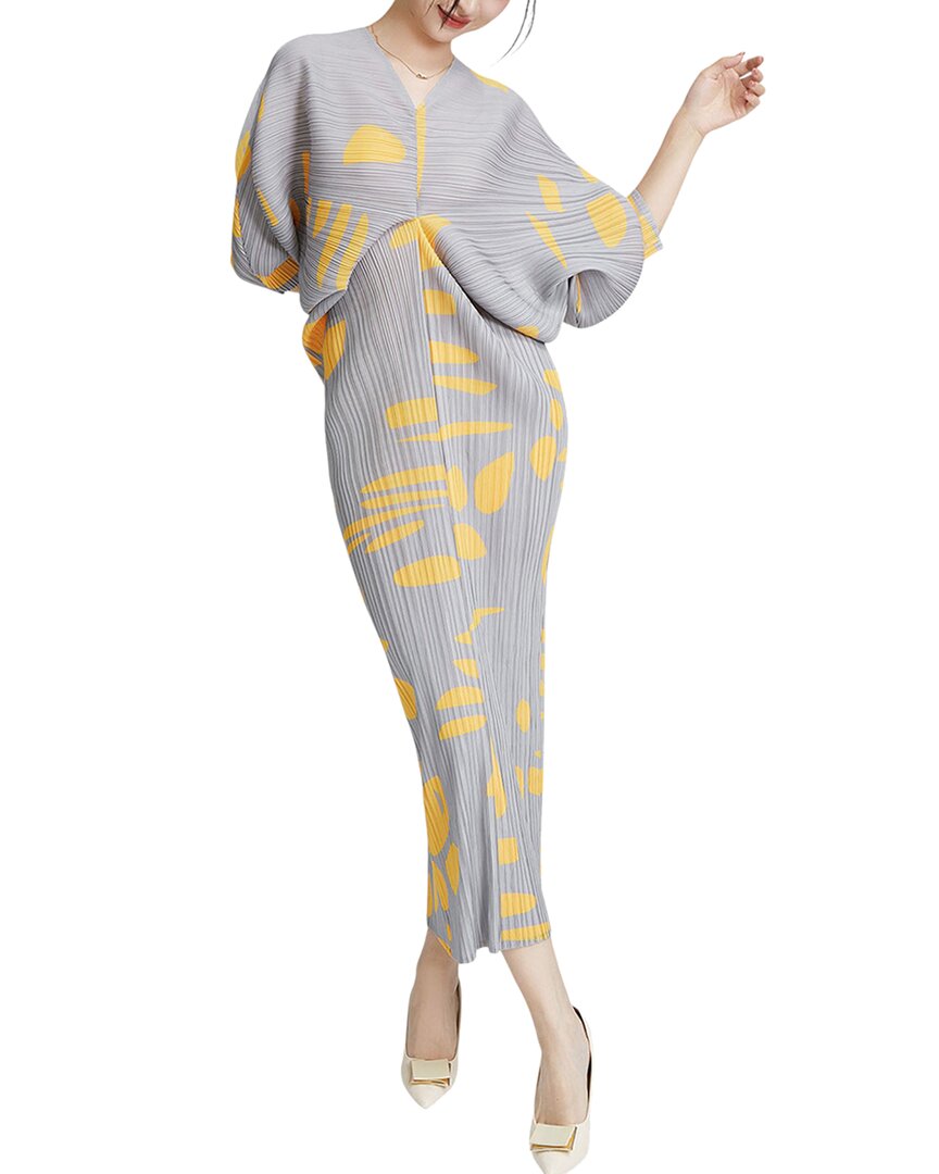Linda Charm Midi Dress In Gray