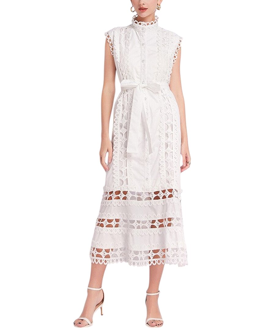 Vincent Midi Dress In White
