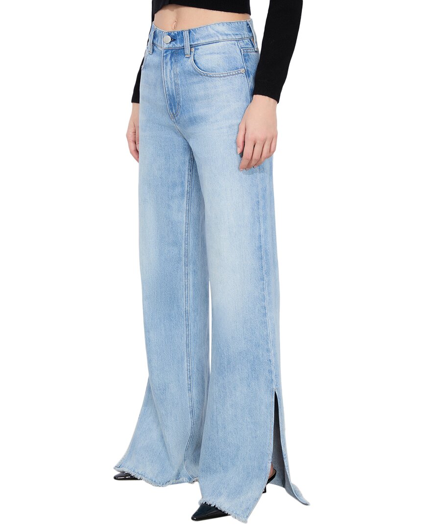 Alice And Olivia Alice And Oliva Weezy High Rise Straight Jeans In Gemma Light Blue In Blue