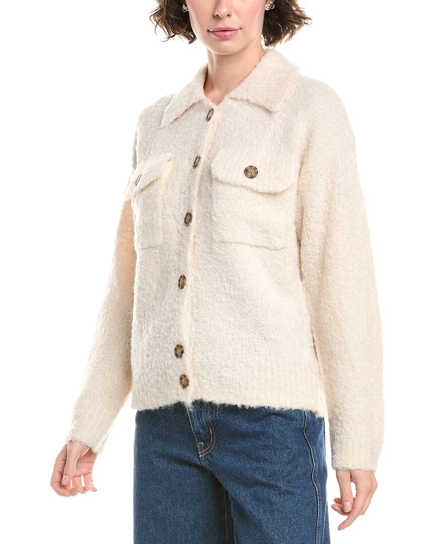 Madewell Jill Boucle Wool & Alpaca-blend Sweater Jacket In White