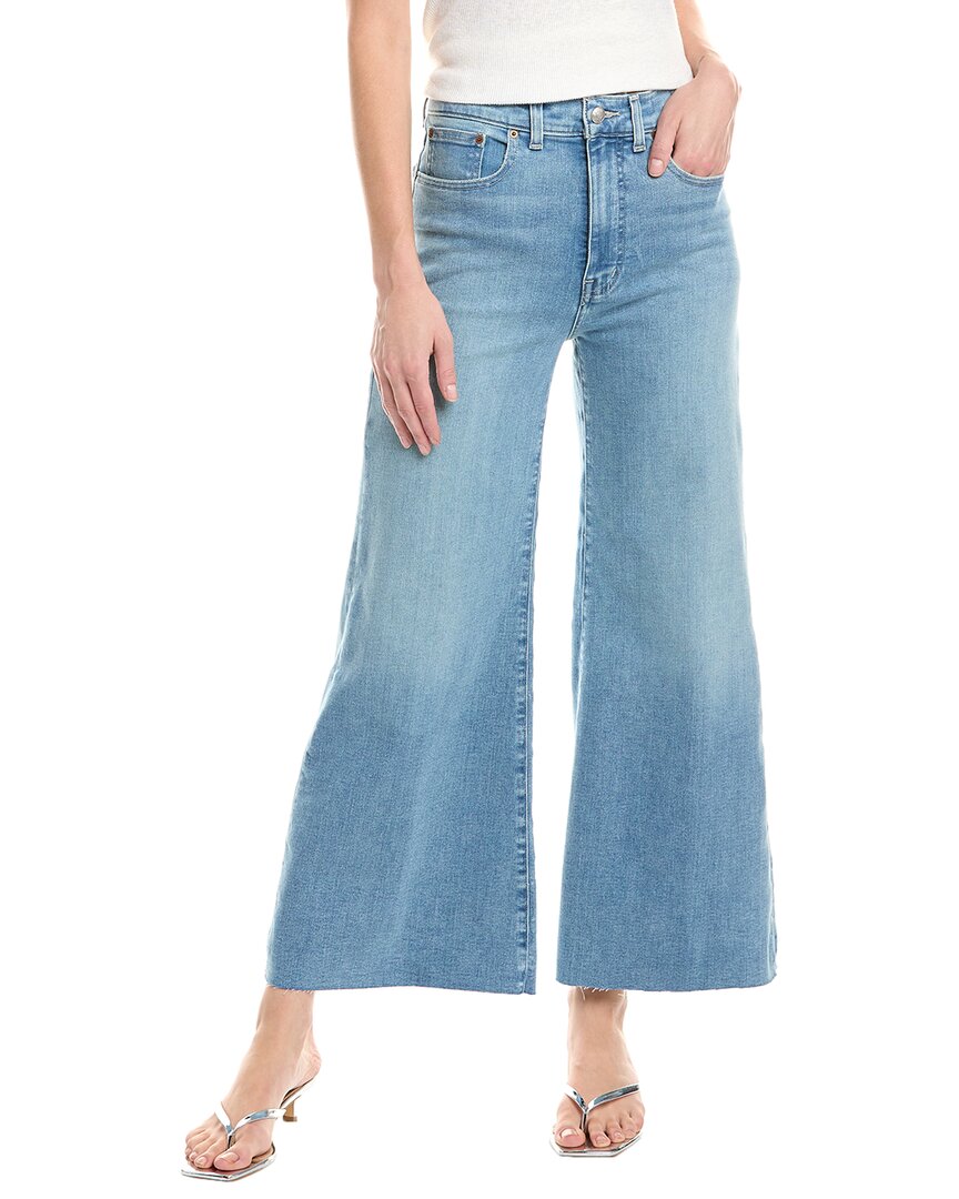Madewell Palazzo Stretch Corley Wash Wide Leg Jean In Blue