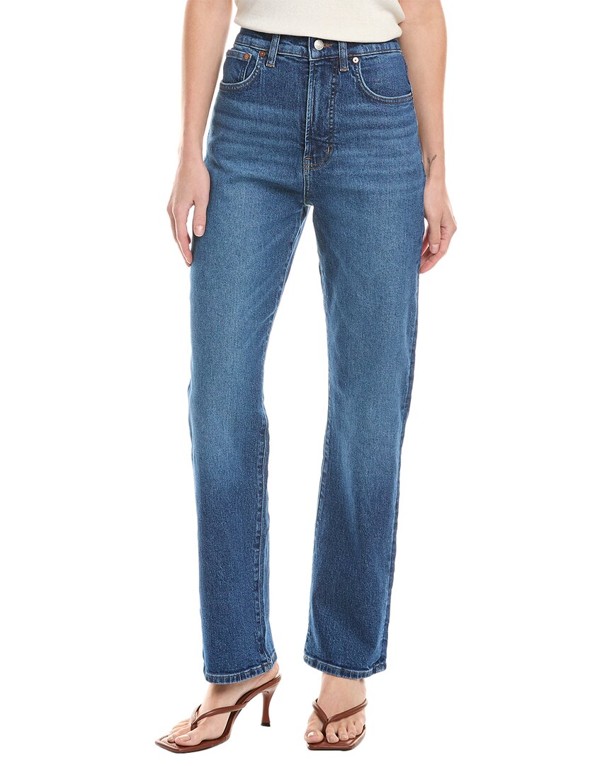 Madewell Low Slung Moffat Wash Baggy Jean In Blue