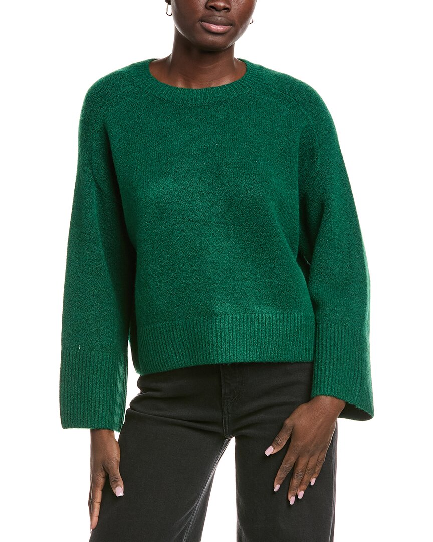 Vince Camuto Raglan Wide Sleeve Sweater In Green