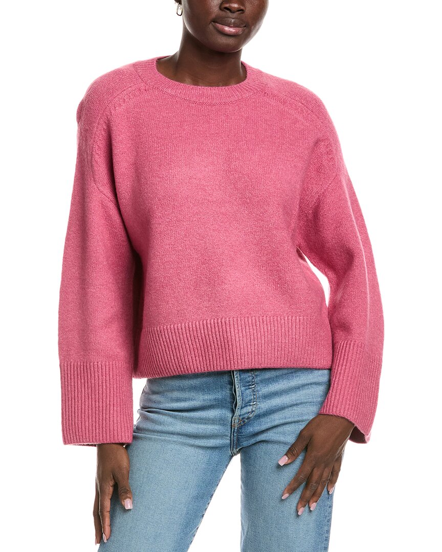 Vince Camuto Raglan Wide Sleeve Sweater In Pink