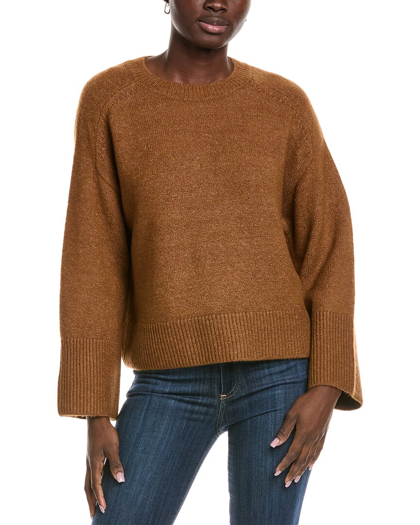 Vince Camuto Raglan Wide Sleeve Sweater In Brown