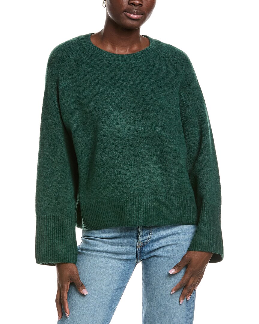 Vince Camuto Raglan Wide Sleeve Sweater In Green