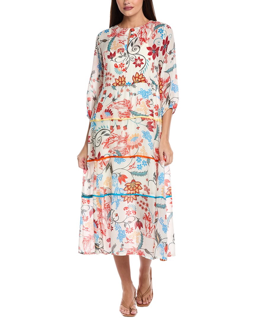 Johnny Was Els Maxi Dress In White