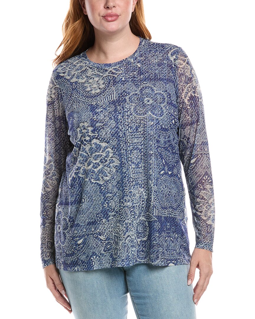 Johnny Was Plus Natalie Mesh T-shirt In Multi
