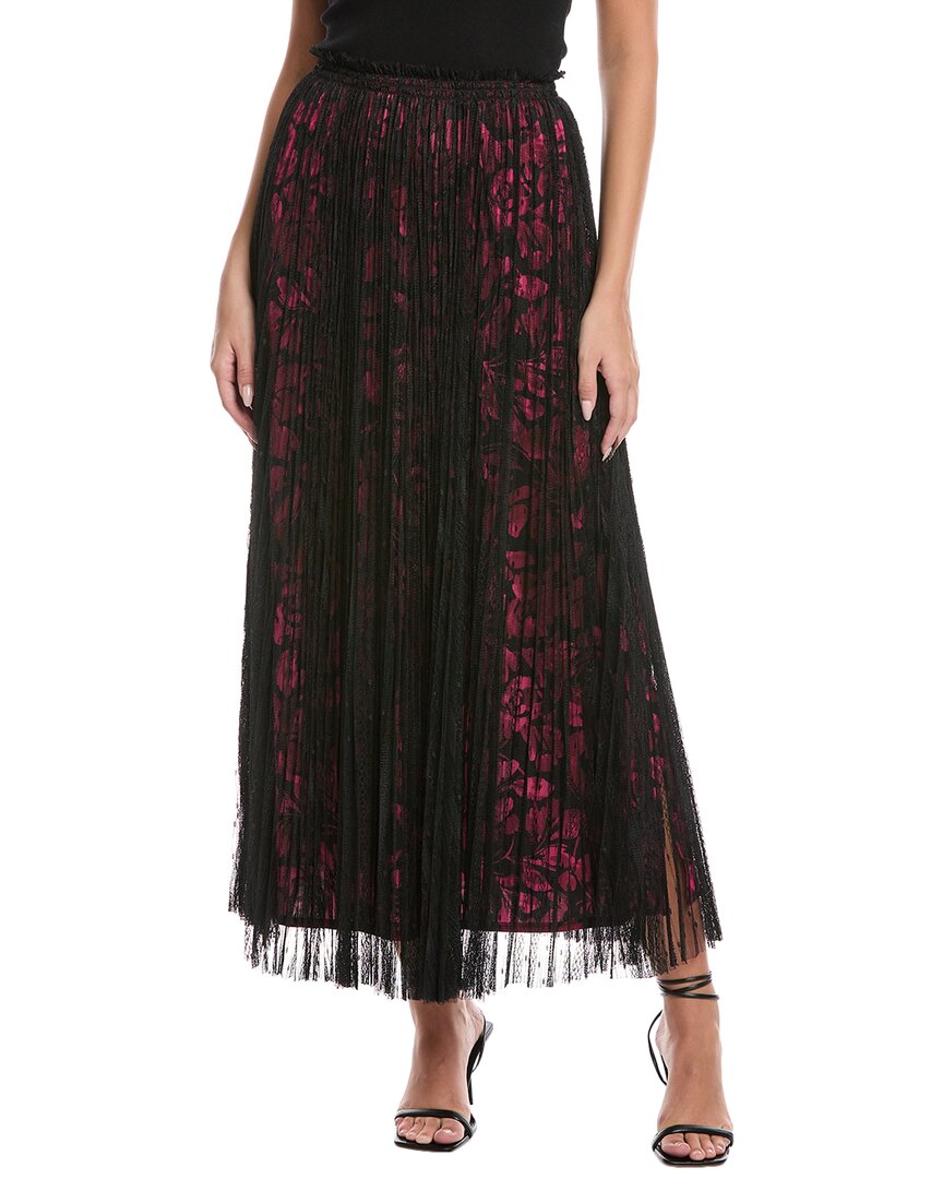 Johnny Was Yolanda Pleated Maxi Skirt In Black