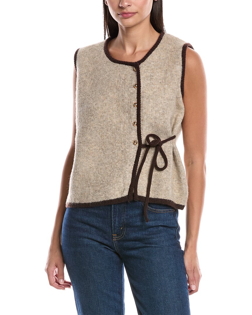 Anna Kay Cashmere-blend Sweater Vest In Gray