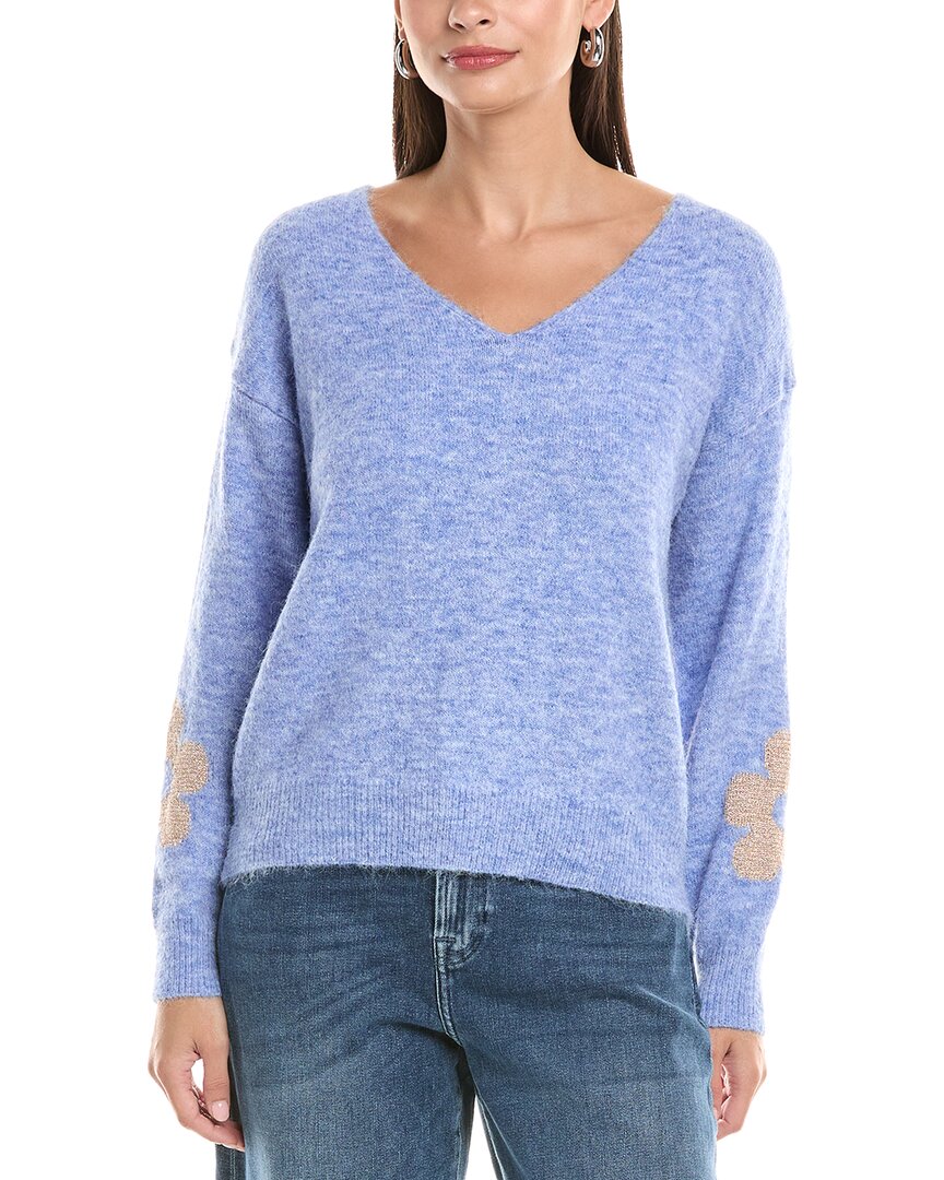 Anna Kay V-neck Sweater In Blue