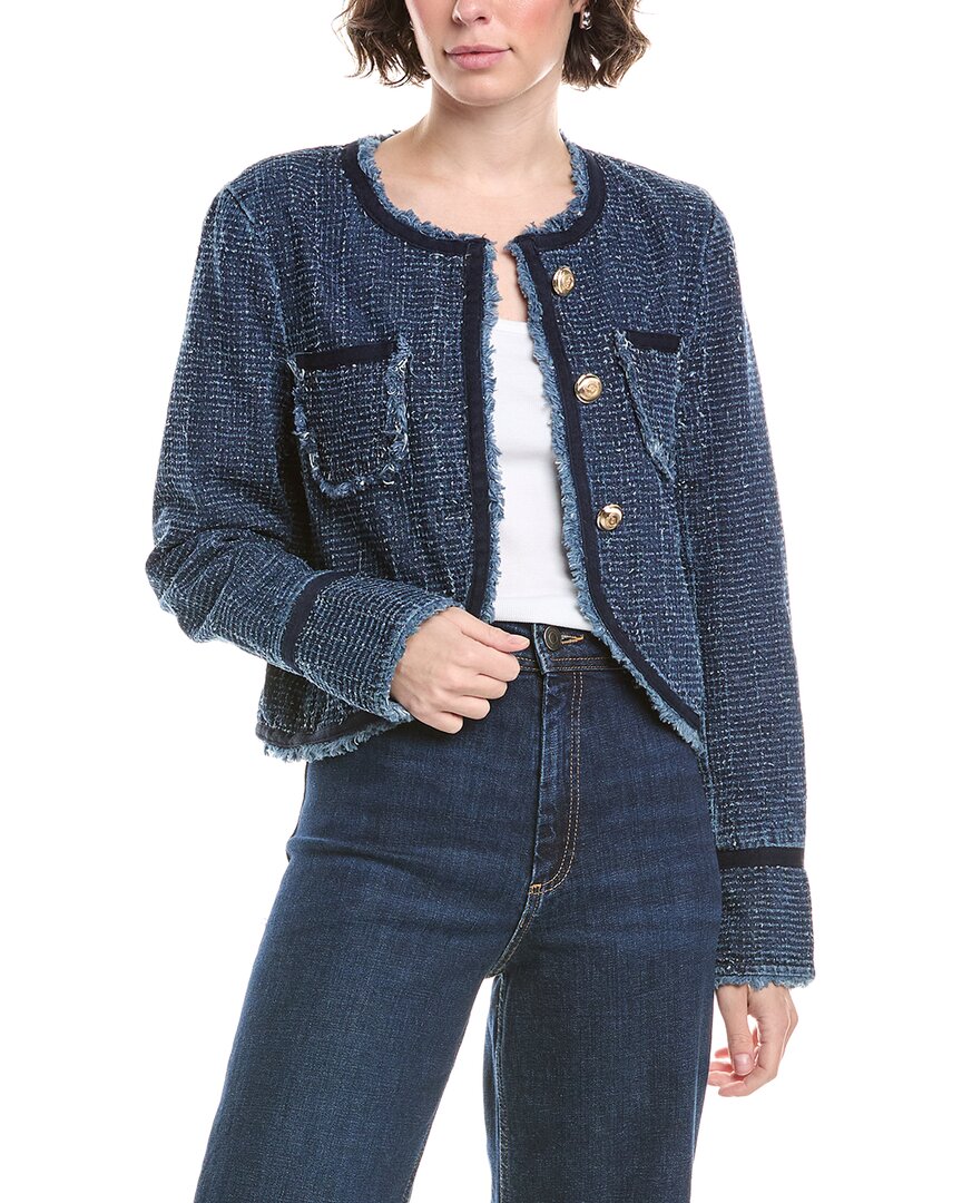 Cinq À Sept Cinq A Sept Zanda Boucle Denim Jacket In Blue