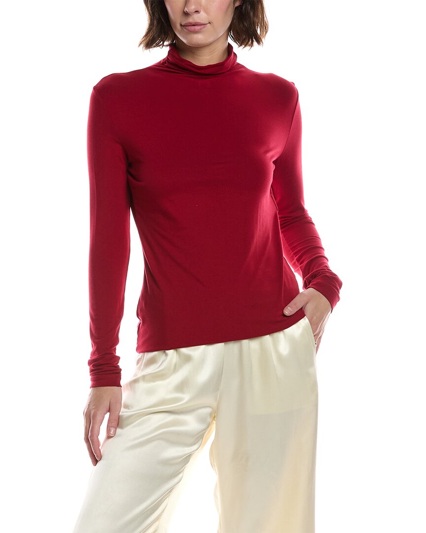 Anne Klein The Seamless Turtleneck Top In Red