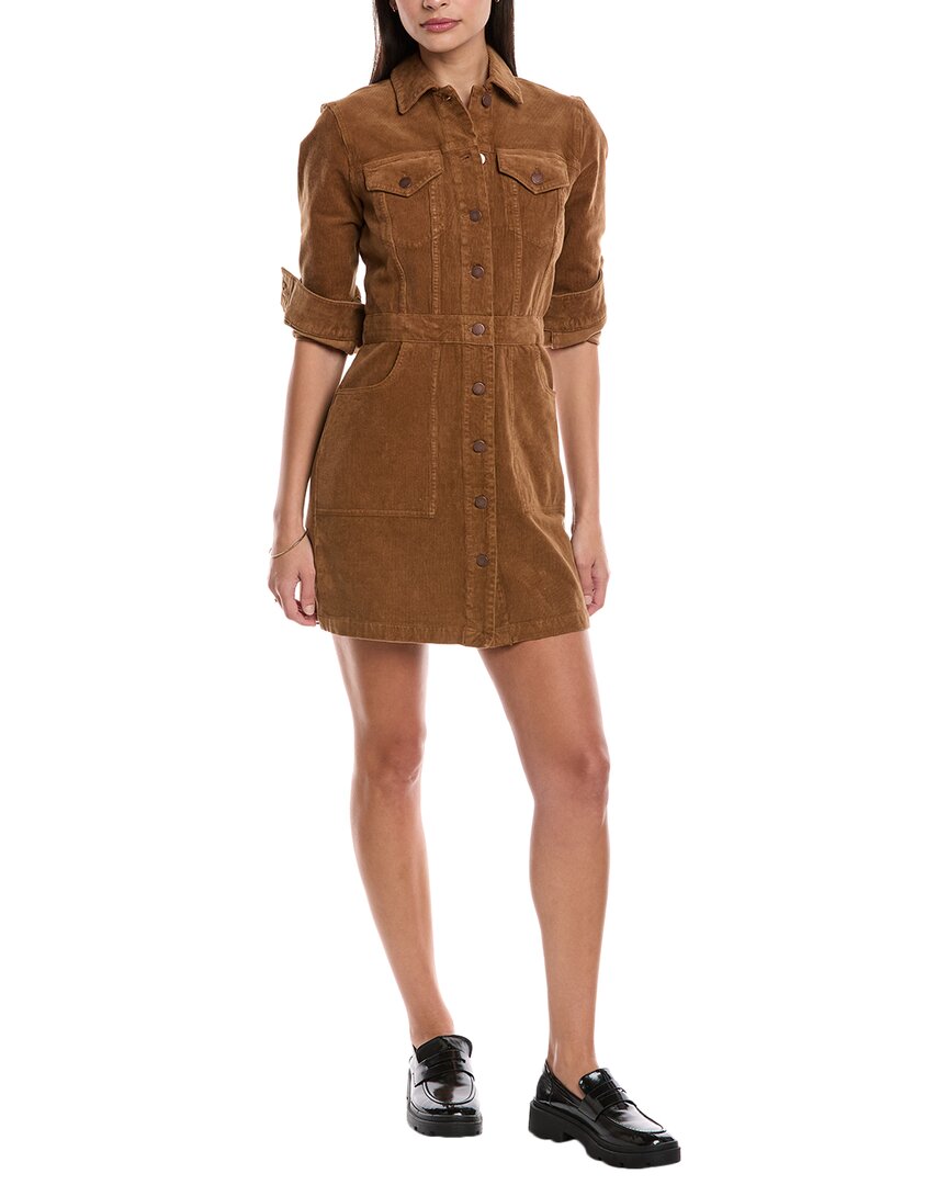 Faherty Softstretch Cord Michelle Dress In Brown