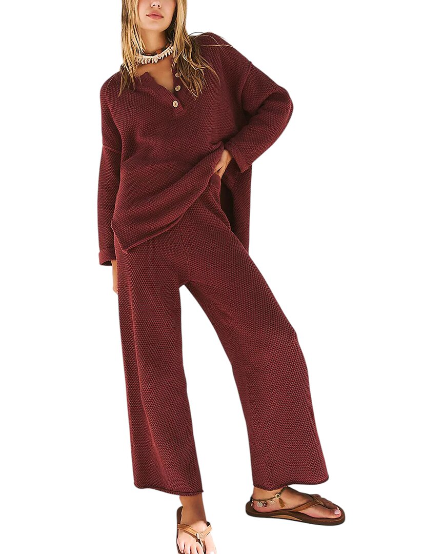 Bella Desert 2pc Sweater & Pant Set In Brown