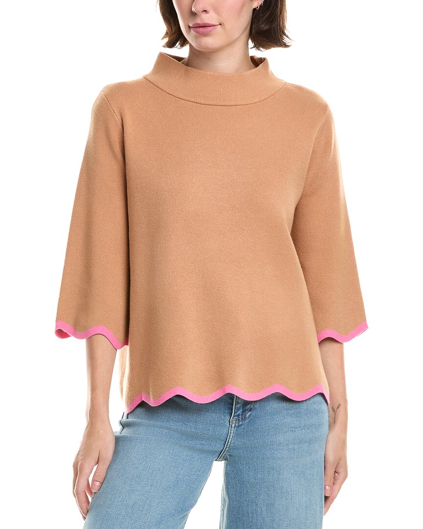 Fate Mock Neck Sweater In Brown