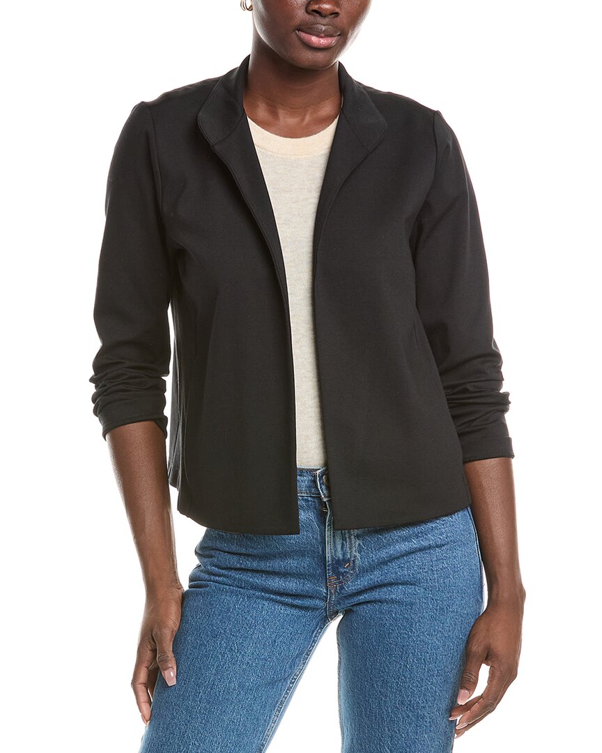 Eileen Fisher Stand Collar Jacket In Black
