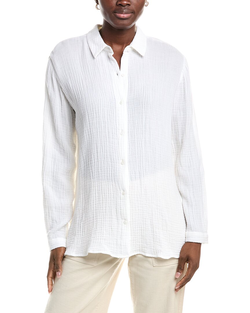 Eileen Fisher Classic Collar Shirt In White