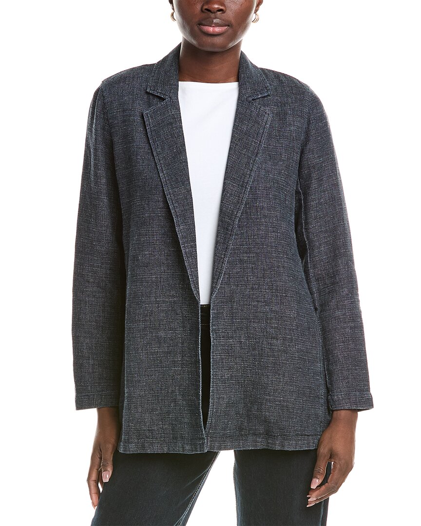 Eileen Fisher Petite Long Blazer In Gray
