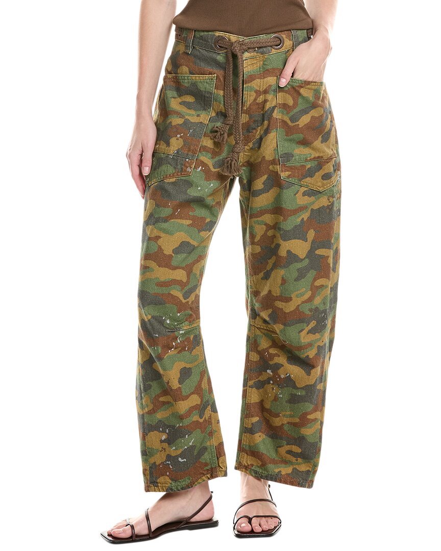 Free People Moxie Print Pants In Green