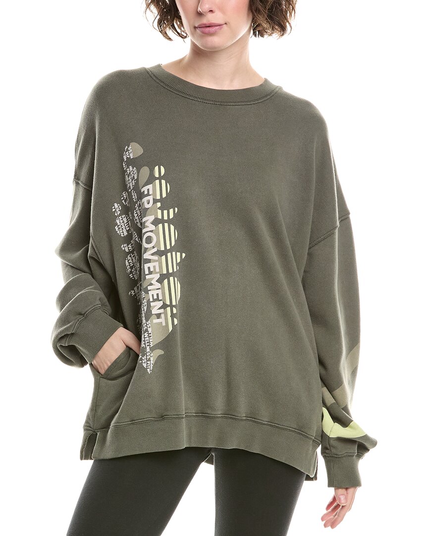 Free People Fp Movement All Star Oversize Graphic Sweatshirt In Red