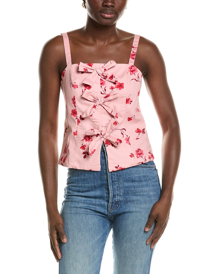 Cece Square Neck Tank Top In Red