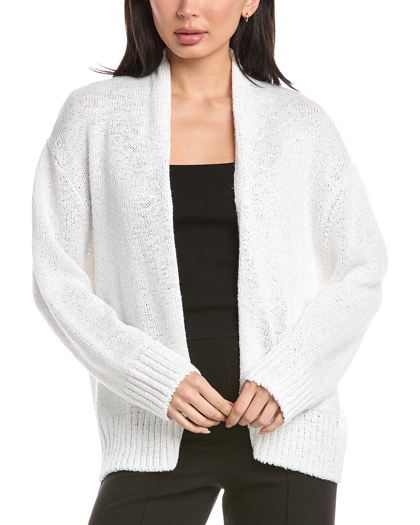 St John St. John Relaxed Shawl Collar Cardigan In White