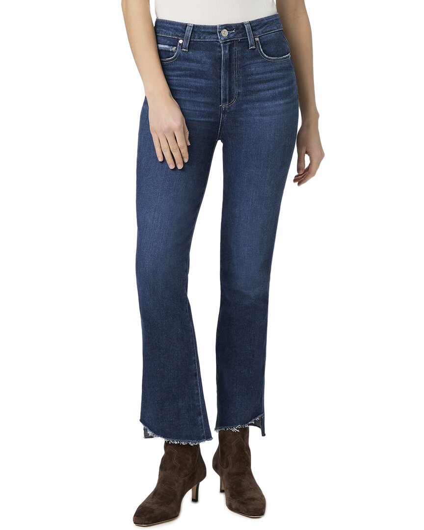 Paige Claudine High Waist Ankle Flare Jeans In Vignette In Blue