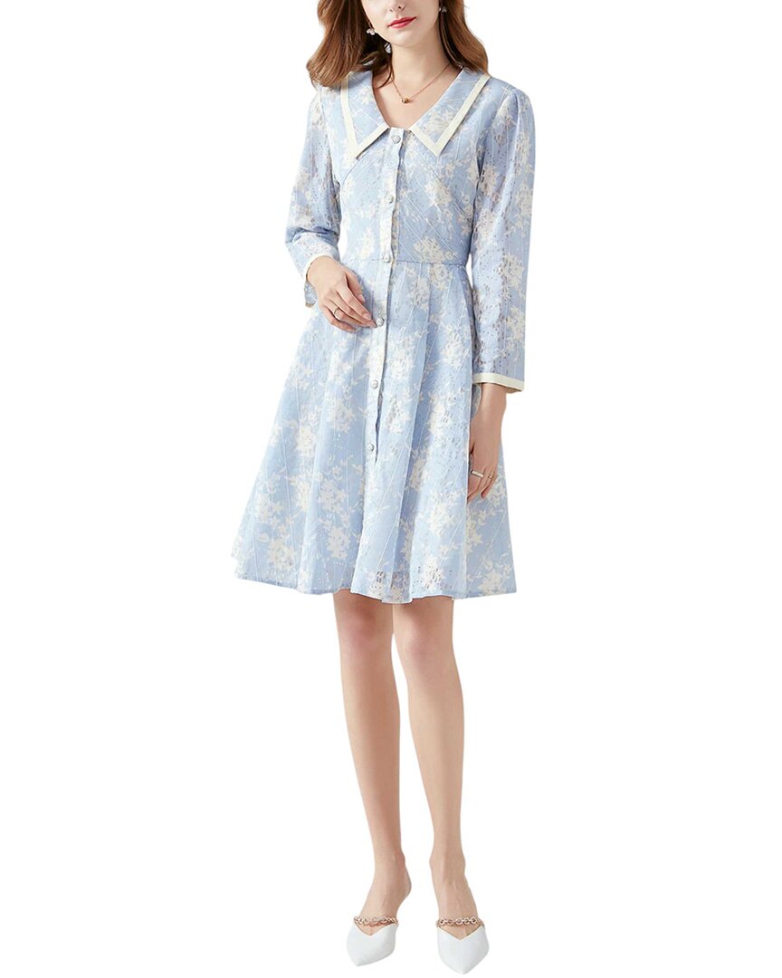 Adele Berto Mini Dress In Blue